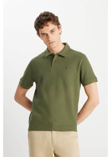 Erkek Regular Fit Polo Yeşil Erkek Kısa Kol T-Shirt fiyatları