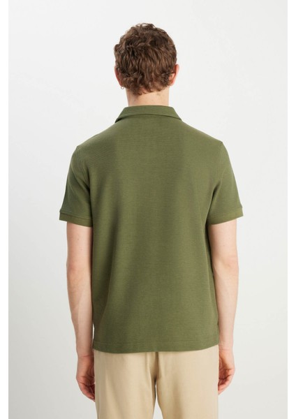 Erkek Regular Fit Polo Yeşil Erkek Kısa Kol T-Shirt modelleri