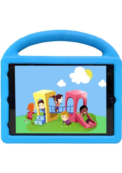 Apple iPad Pro 10.5 (7.nesil) Uyumlu Wheel Car Tekerlek Standlı Tablet Eva Silikon Kılıf-Yeşil