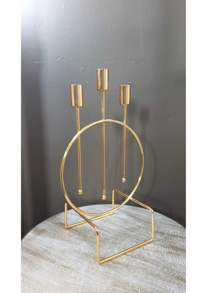 Üç Damla Gold Şamdan