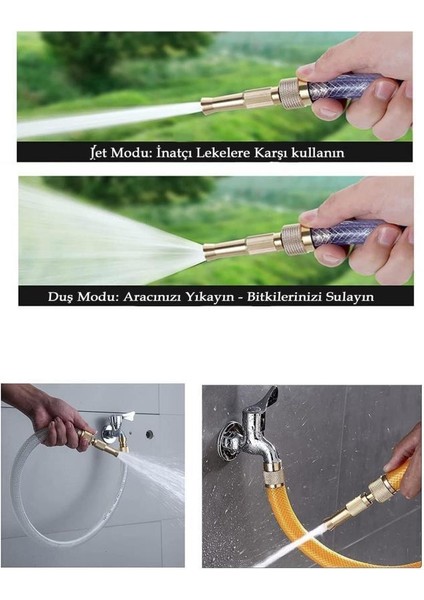 Bahçe Hortum Ucu Araba Yıkama Hortum Başlığı Yüksek Basınçlı Sulama Tabancası