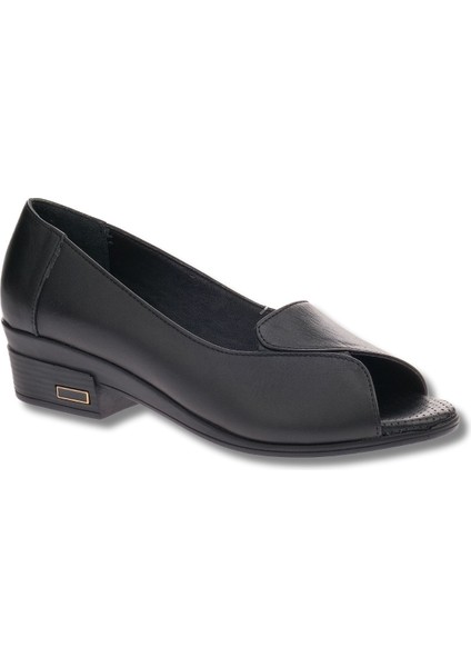 - Z228 | Deri Kadın Klasik Topuklu Ayakkabı - Z228 - Siyah - 38