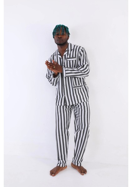 4007 Uzun Kol Çizgili Gaffur Erkek Pijama Takım indirimleri