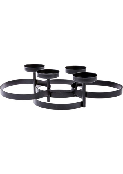 Circles Siyah Mumluk 39 x 22 cm