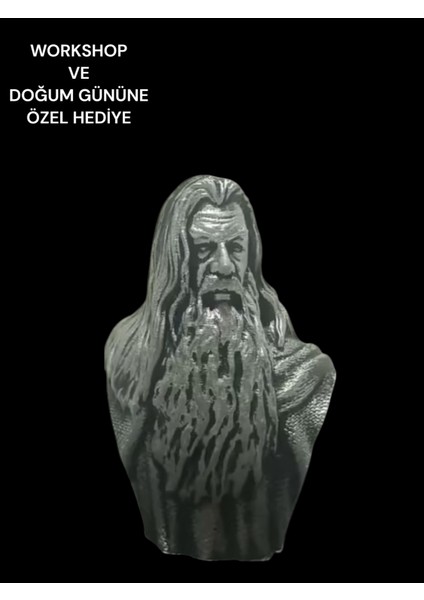 Gandalf Lord Of The Rings 3D Figür Büst