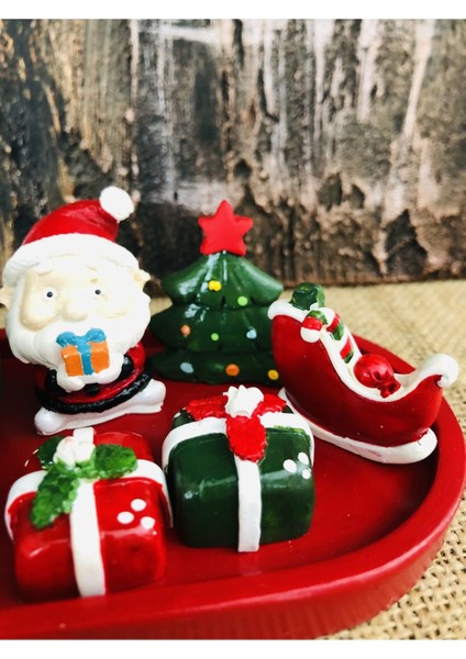 Yilbasi Temali Dekoratif Tabak ve Mumluk fiyatları