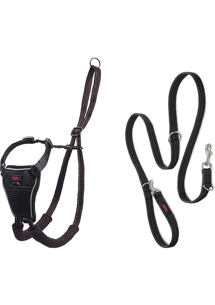 Halti No Pull Yemek Takımı ve Antrenman Tasması Kombi Paket, Stop Dog Pulling On Walks With Halti, Includes Medium Halti No Pull Harness And Double End Lead
