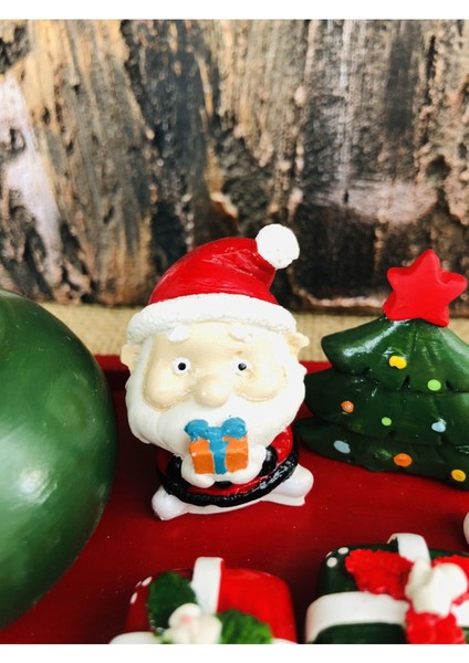 Yilbasi Temali Dekoratif Tabak ve Mumluk modelleri