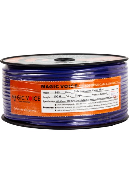 Magıcvoıce Mikrofon Kablosu Mono 100 Metre Mor fiyatları