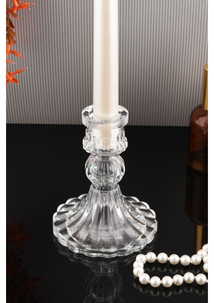 Mia Cam Şamdan Küçük Dekoratif Krıstal Görünümlü Mumluk Şamdan modelleri