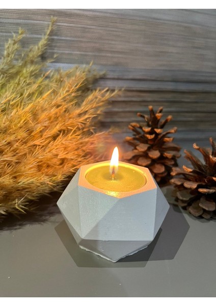 Tealight Beton Mumluk Dekoratif Mumluk Geometrik Beton Mumluk Altıgen Mumluk fiyatları