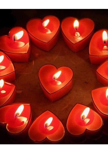 Yılbaşı Mum Kalpli 50'li