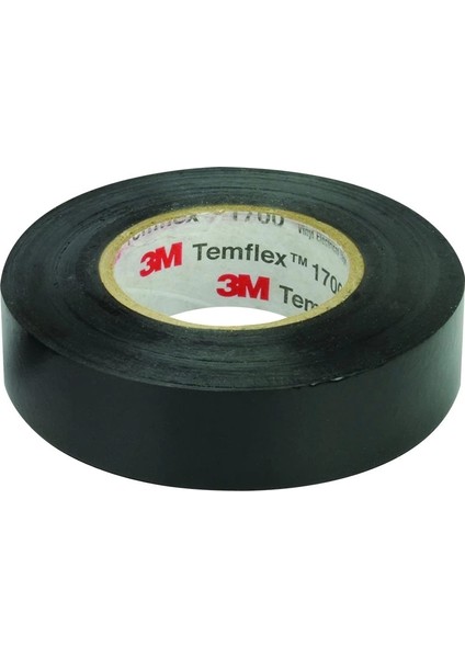 3m Temflex 1300E Pvc Izole Bant Siyah 10LUK Paket 0.13MM x 19MM x 0.13MM
