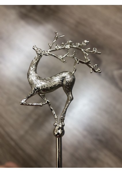 Çiçek Boynuzlu Geyikli Mum Söndürücü-Gümüş fiyatları