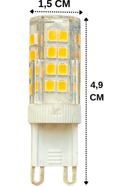 (8 adet) Osaka 6W 3000K (Sarı Işık) G9 Duylu LED Kapsül ampul