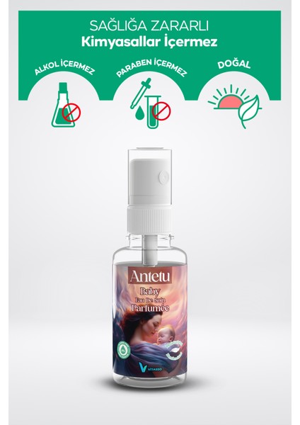 Antetu Baby Eau De Soin Baby Parfumee 60 Ml-Bebeklere Özel Alkolsüz Parfüm -Koku