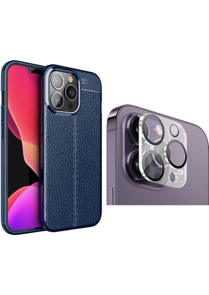 Apple iPhone 14 Pro Max Kılıf Zore Niss Silikon Kapak + Kamera Lens Koruyucu