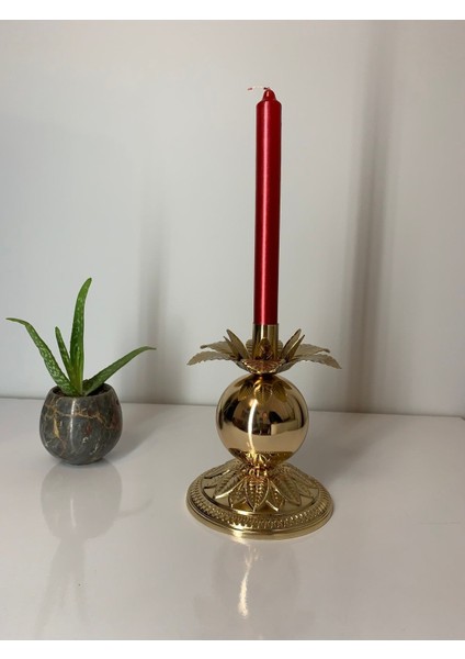 Bereket Nar Şamdan Mumluk, Gold Kaplama Konik Mumluk Dekoratif Konik Mumluklar Düğün Parti Dekoras fiyatları