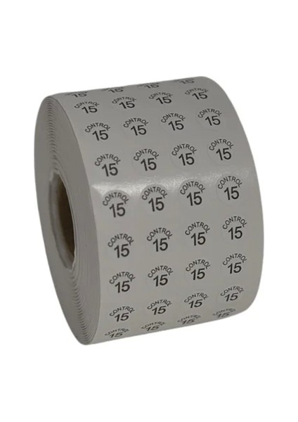 Etiketleme Makinesi Kontrol Etiket 15 No (5 Rulo 50.000 Adet)