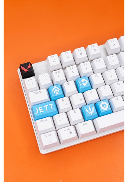 Valorant Jett Keycaps, Q-E-X-C Mekanik Klavye Tuşu