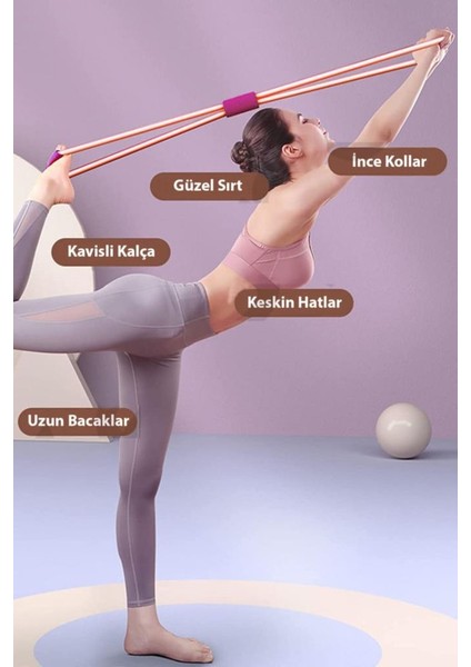 Pembe Pilates Direnç Lastiği Ipi Vücut Şekillendirici Kelebek Direnç Lastiği Güç Lastiği 1 Adet fiyatları
