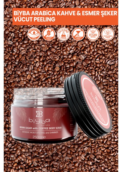 Natura Arabıca Kahve ve Esmer Sekerli Vücut Peelıngi (Scrub) 250 ml fırsatları