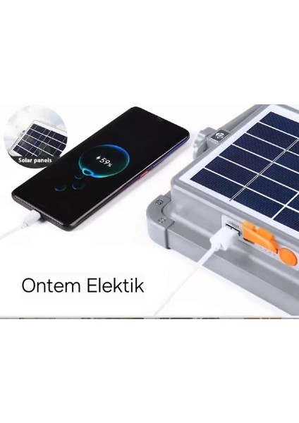 CT-4698 Miami Güneş Enerjili Solar 200 W LED Projektör - 6400K + 4000K + 3200K Çakar Işıklı modelleri
