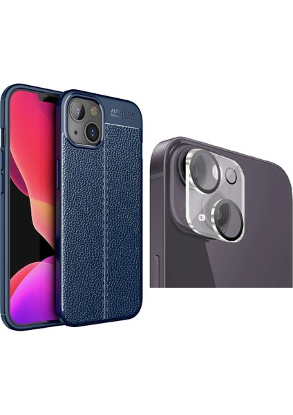 Apple iPhone 14 Plus Kılıf Zore Niss Silikon Kapak + Kamera Lens Koruyucu