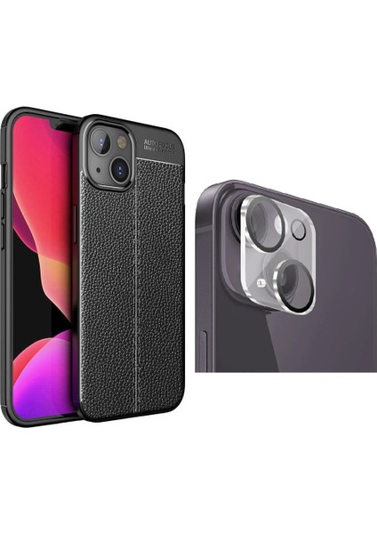 Apple iPhone 14 Plus Kılıf Zore Niss Silikon Kapak + Kamera Lens Koruyucu