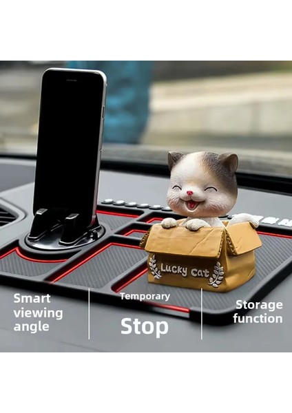 Araç Içi Kaydırmaz Ped 3D Numaratör Telefon Tutucu Torpido Çok Fonksiyonlu Araçiçi Aksesuar