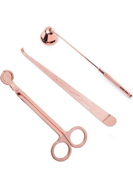 Metal Bronz 4lü Mum Aksesuar Seti 4 Parça 20 x 26 Pembe fiyatları