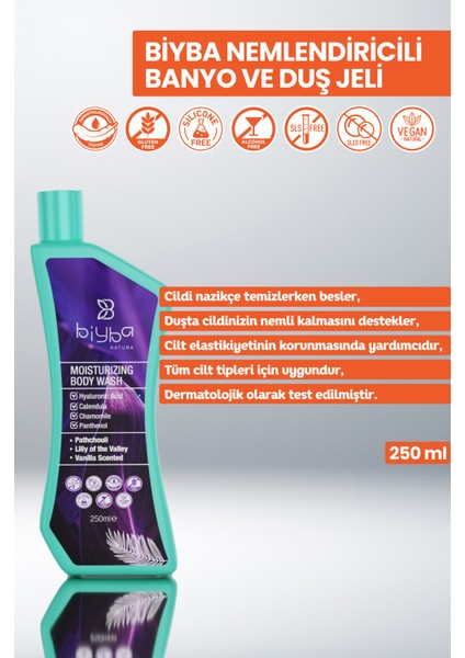 Natura Nemlendiricili Banyo ve Duş Jeli 250 ml