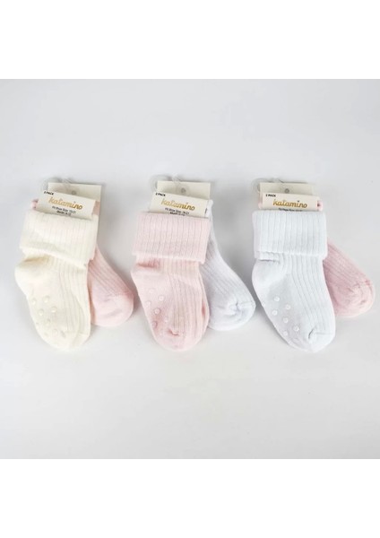 Ginny 2'li Abs'li Kız Bebek Soket Çorap Asorti