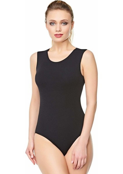 2'li Karışık Renk Paket 0816 Sıfır Kol Kadın Çıtçıtlı Body Pamuklu, Modal, Likralı Siyah-Beyaz
