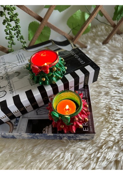 2’li Çam Mumluk ,drajelik ,hediyelik ,yılbaşı Dekor modelleri