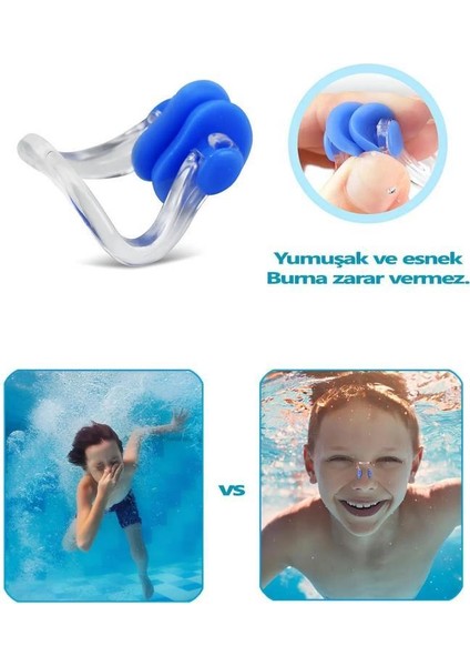 4 Paket Havuz Kulak Burun Tıkayıcı Tıkama Aparatı Tıkama Seti
