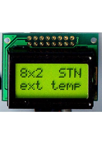 2x8 LCD Ekran CBC008002A00-YHY-R Stn LED Aydınlatmalı