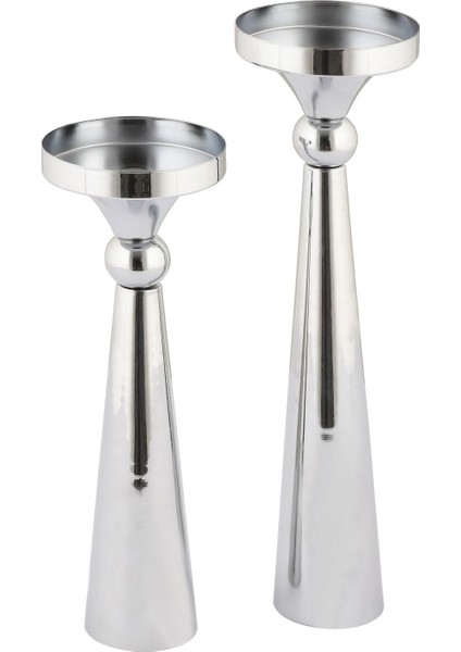 Milas Baton Şamdan Gümüş Kaplama Metal Mumluk fırsatları