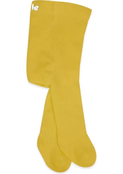 Penye Tekli Külotlu Çorap Açık Hardal