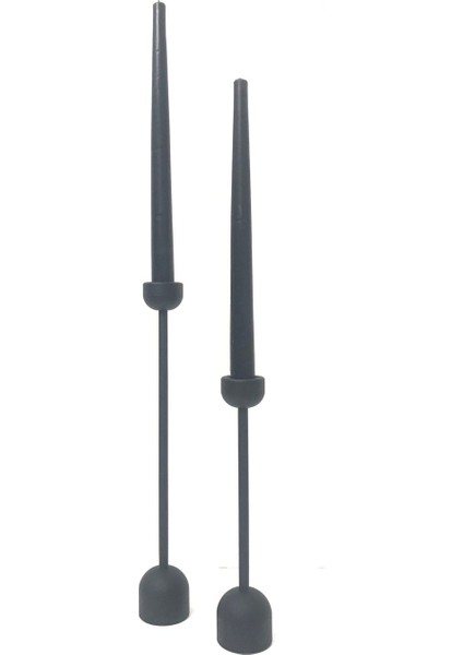 Dekoratif Siyah 2'li Kule Şamdan Mumluk modelleri