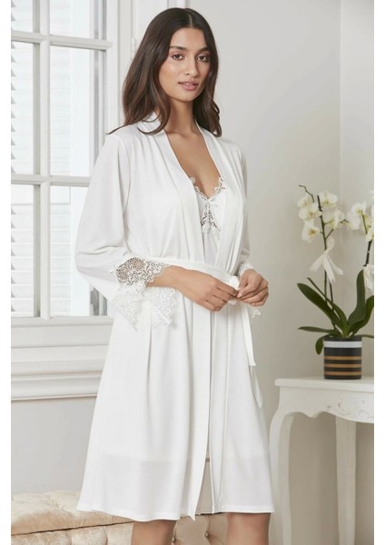 Pierre Cardin P5040 Bayan Penye Gecelik Sabahlık