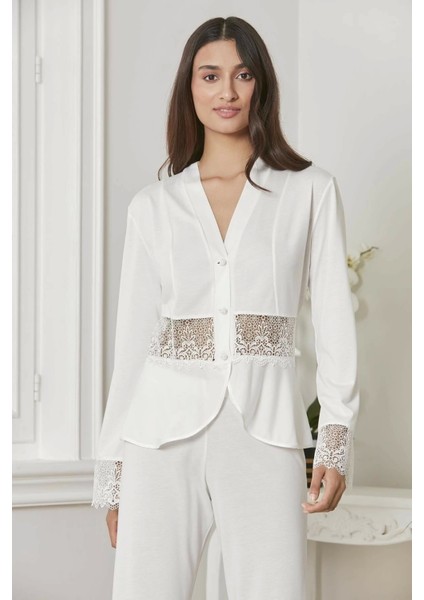Pierre Cardin P5040 Bayan Penye Gecelik Sabahlık