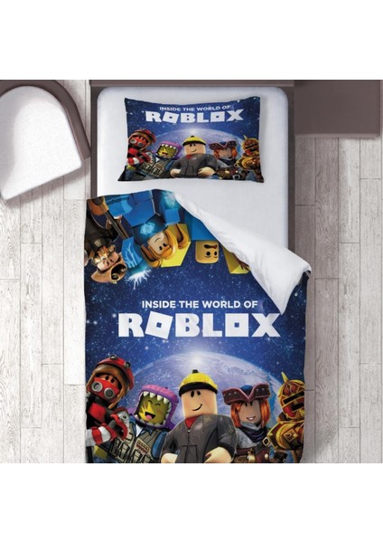 Roblox Temalı Baskılı Tek Kişilik Nevresim Takımı