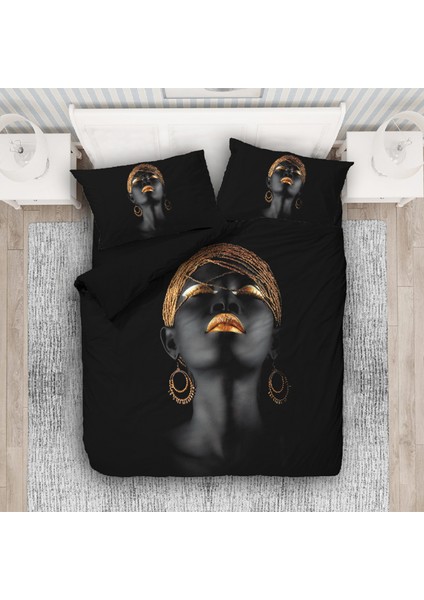 Black Queen Temalı Baskılı Çift Kişilik Nevresim Takımı