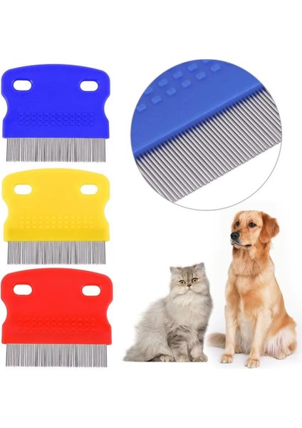 2 Adet Kedi Köpek Tüy Bit Pire Toplayıcı Toplama Temizleme Tarağı