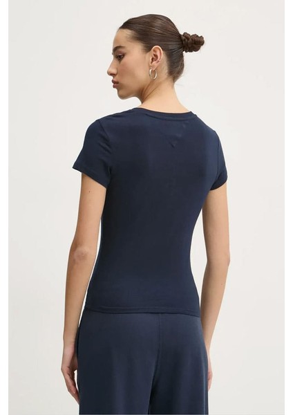 Kadın Tjw Slim T-Shirt - Lacivert fiyatları