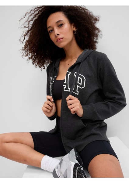 Logo Fermuarlı Sweatshirt