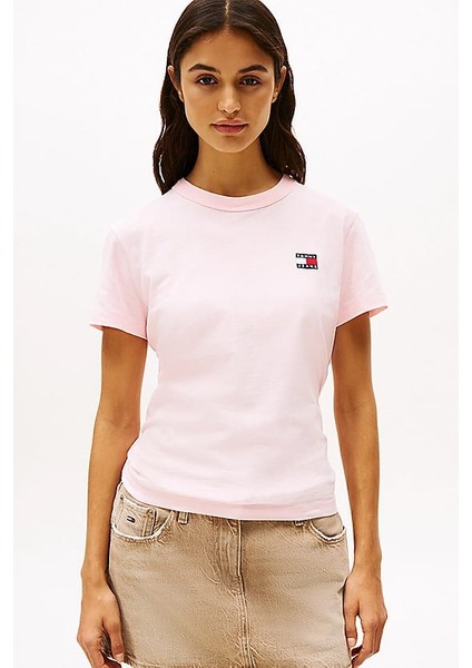Kadın Tjw Badge T-Shirt - Pembe