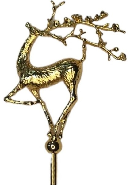 Çiçek Boynuzlu Geyikli Mum Söndürücü-Gold fiyatları