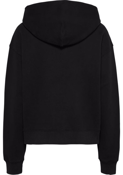 Kadın Tjw Fermuarlı Kapüşonlu Sweatshirt - Siyah fiyatları